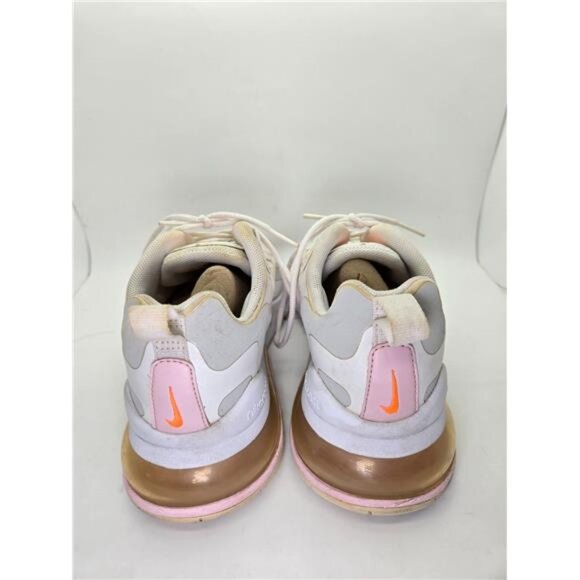 Nike Air Max 270 React Shoes Women’s 6.5 White Pink Athletic Running Sneakers - Picture 5 of 8